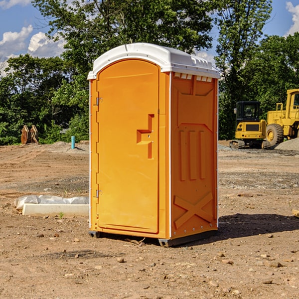 how often are the porta potties cleaned and serviced during a rental period in Lafe AR